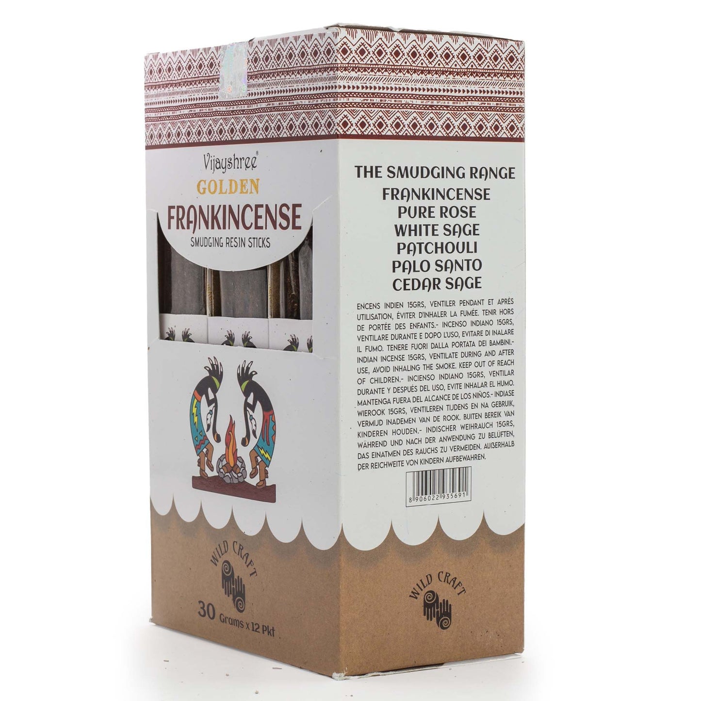 30g Golden Wierook (Frankincense) Smudging Harsstaafjes (6 stuks)