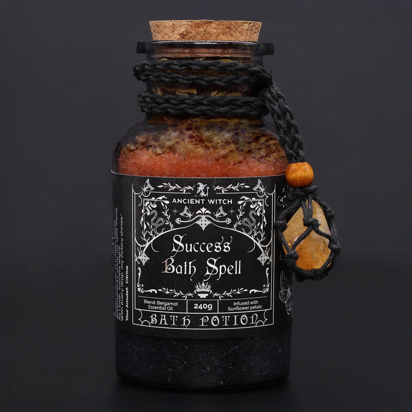 Ancient Witch Bath Spell Potion – Success | Succes & Abundantie met Citrien Amulet