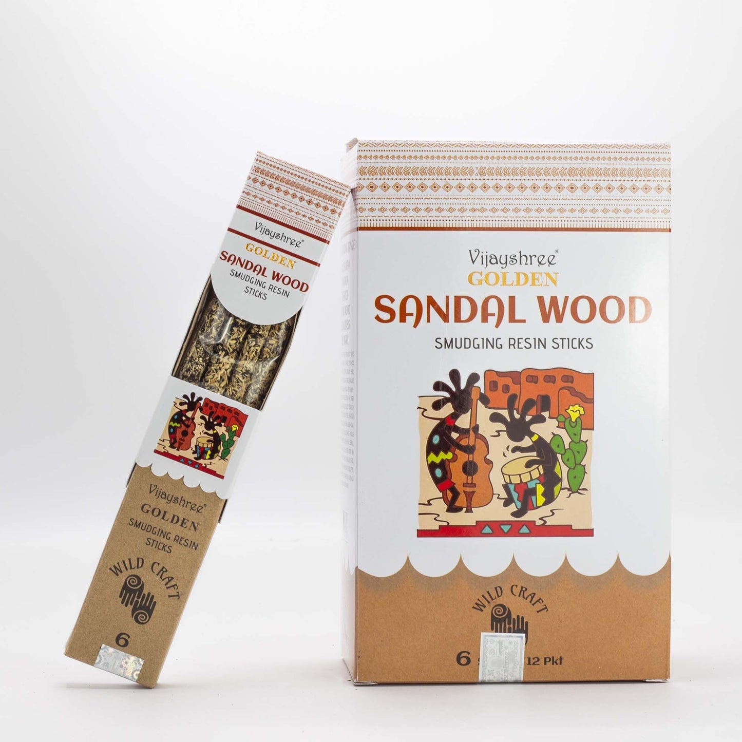 Golden Sandelhout Smudging Harsstaafjes – 30g (6 stuks)