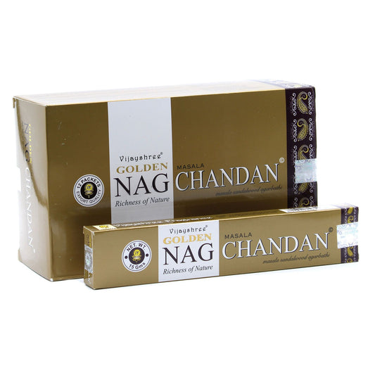 Golden Nag Wierookstokjes – Chandan (15g)