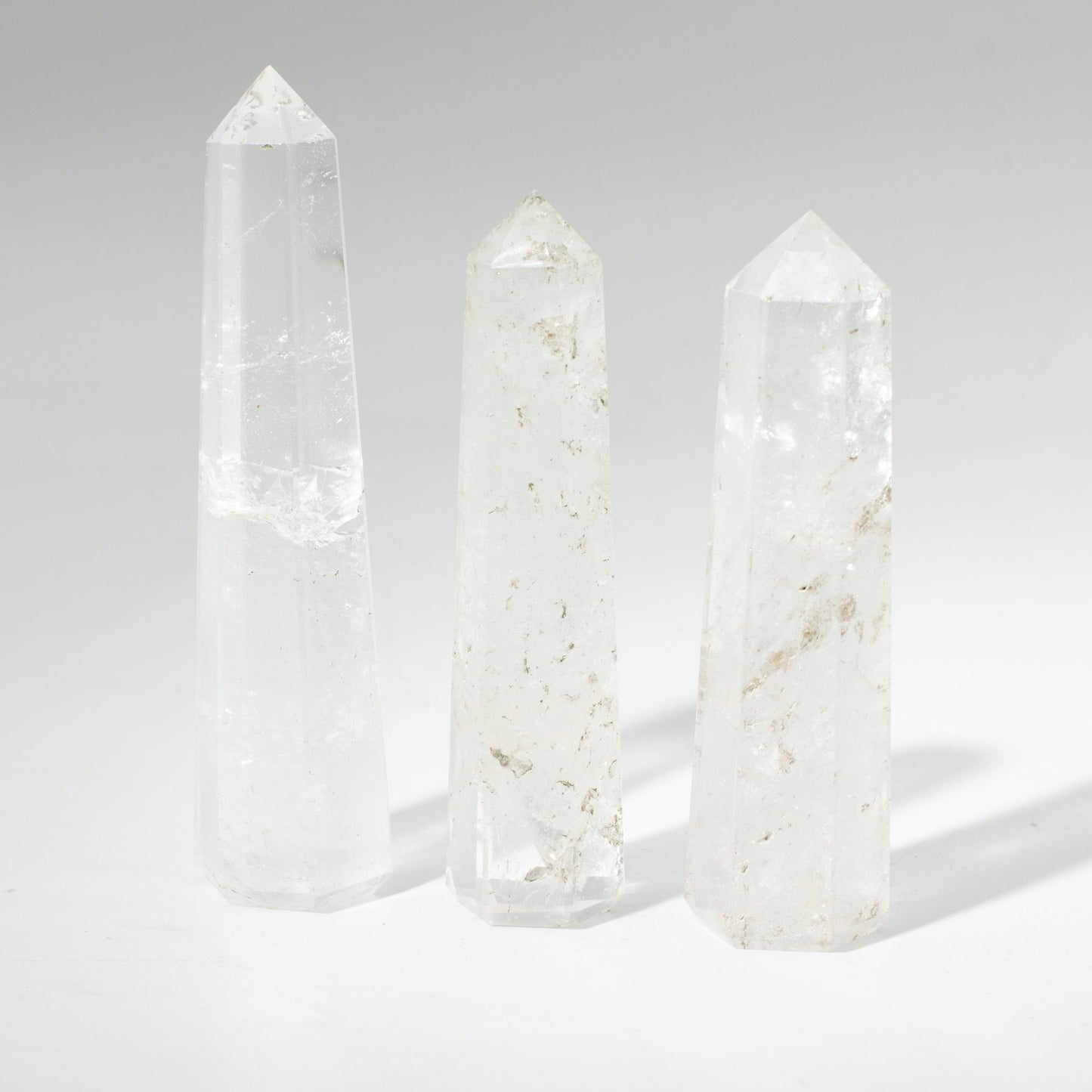Bergkristal Obelisk Punt – Zes Vlakken (ca. 11 cm)