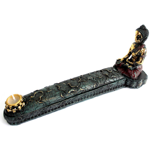 Antiek Boeddha - Wierookbrander & Doos