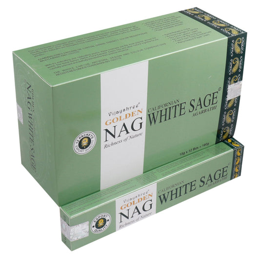 Golden Nag Wierookstokjes – Witte Salie (15g)