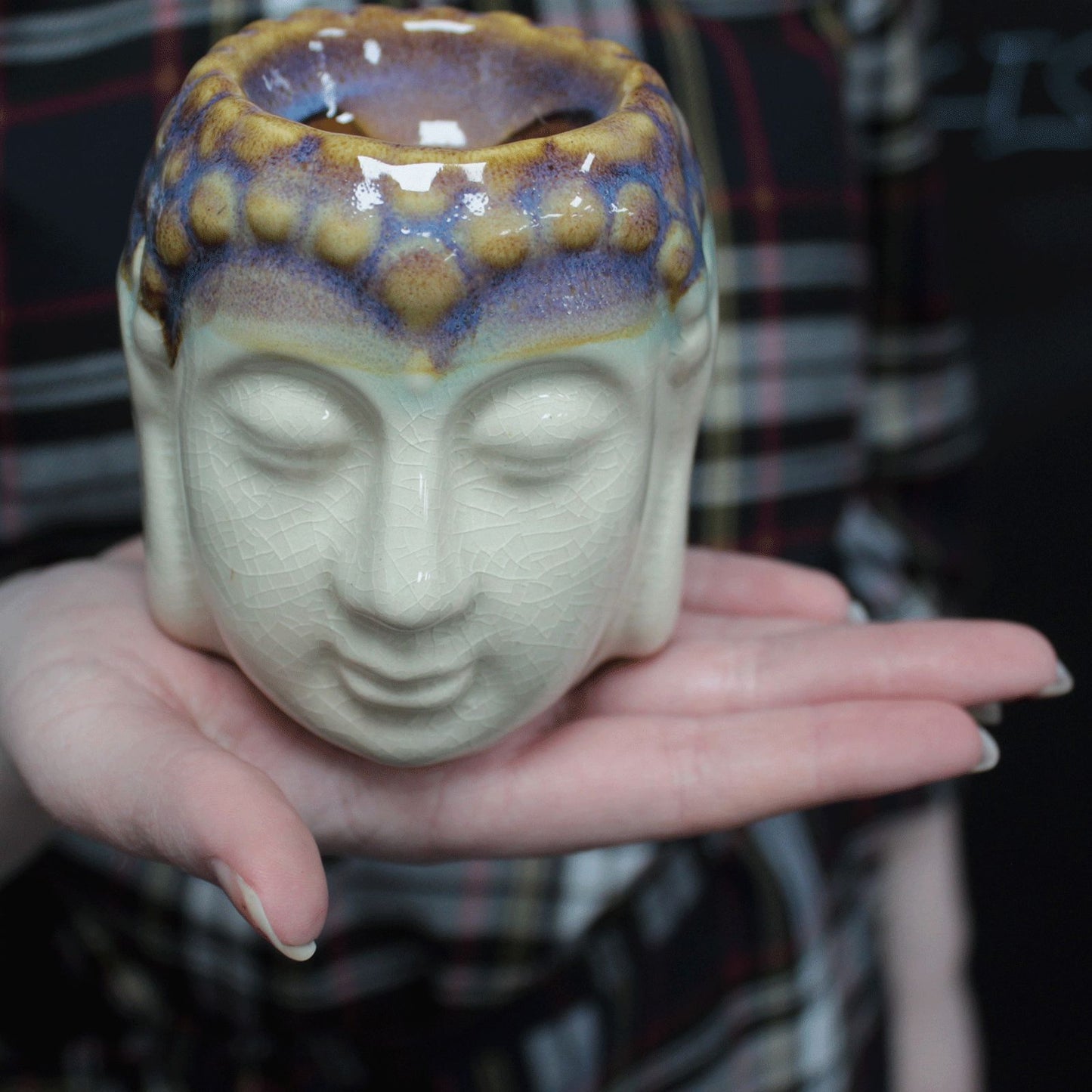 Buddha Oliebrander - Ivoor & Mint