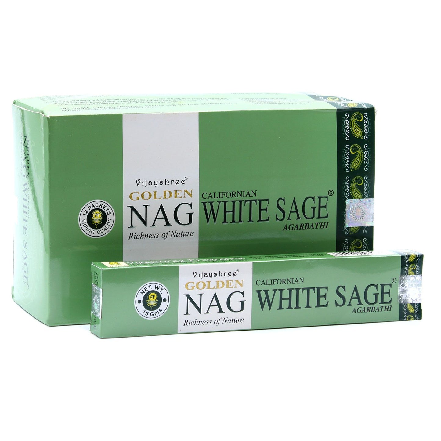Golden Nag Wierookstokjes – Witte Salie (15g)