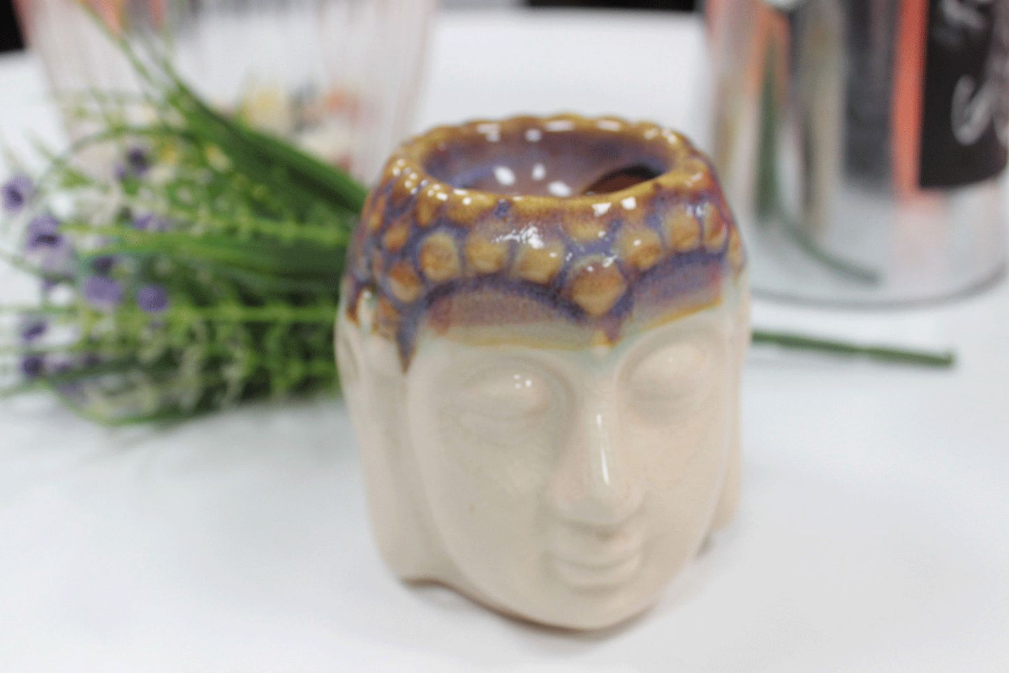 Buddha Oliebrander - Ivoor & Mint