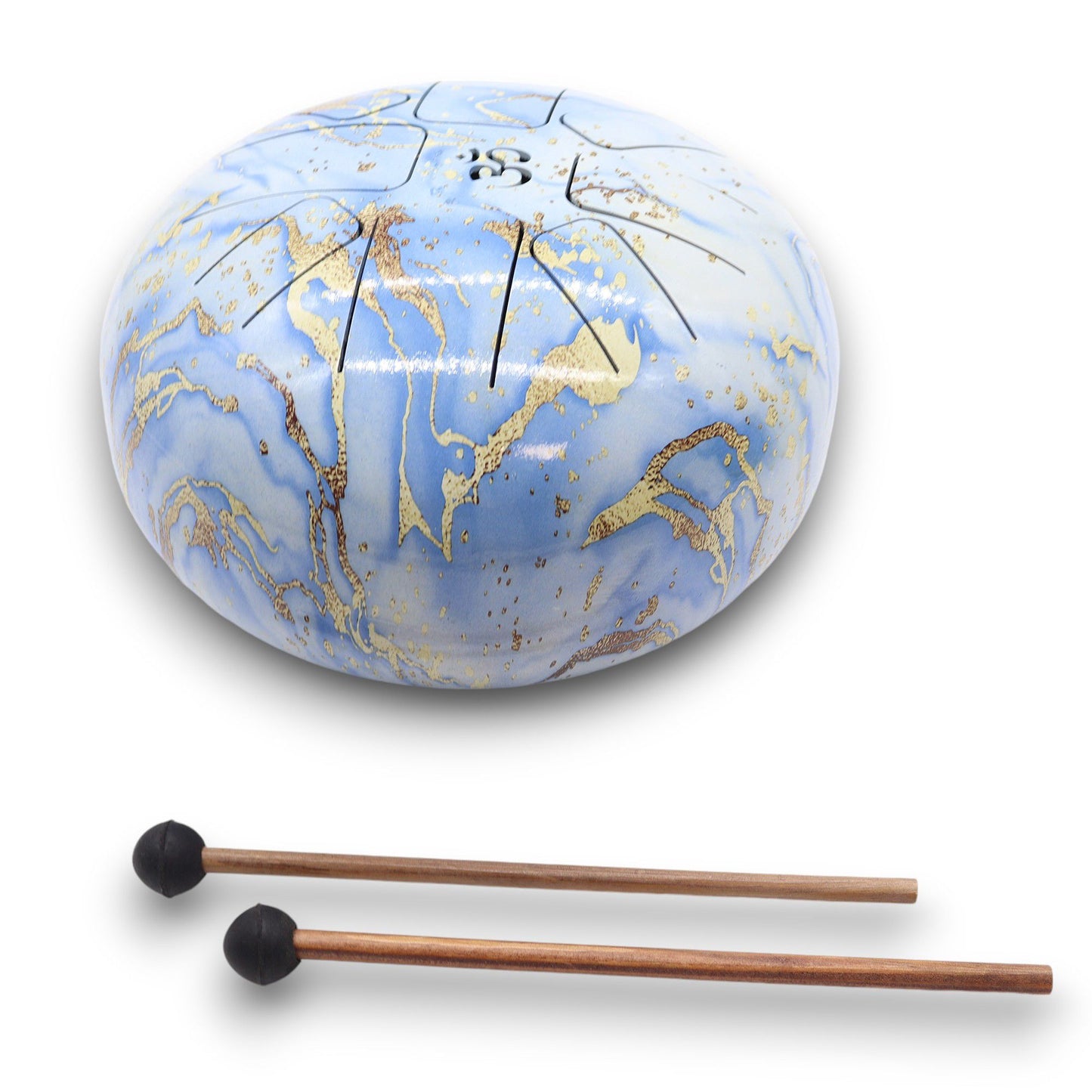 Medium Stalen Tongue Drum – Blue Sky (22x18 cm)
