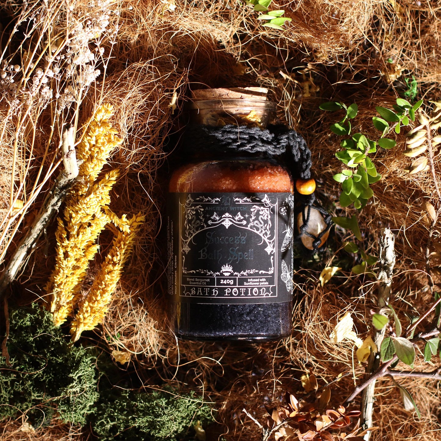 Ancient Witch Bath Spell Potion – Success | Succes & Abundantie met Citrien Amulet
