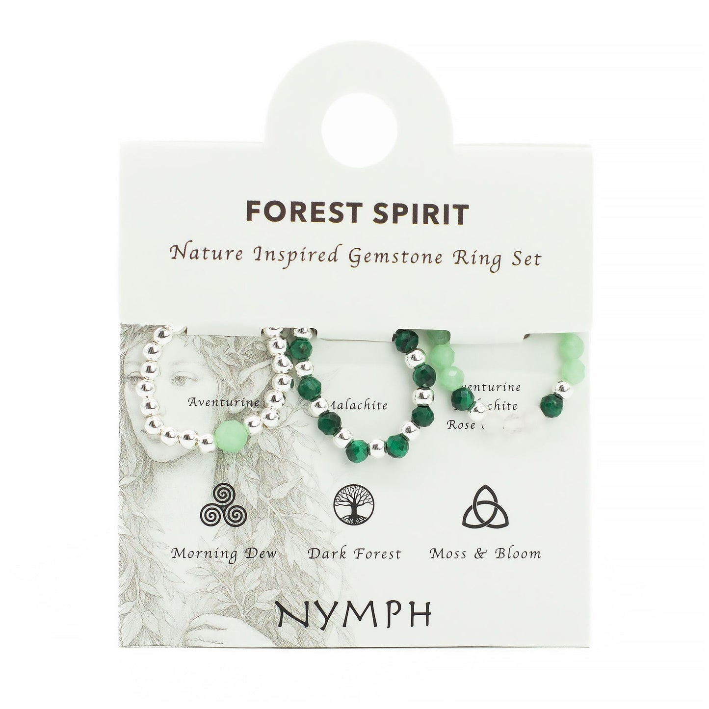 Nymph Spirit Edelstenen Ringset - Bosgeest
