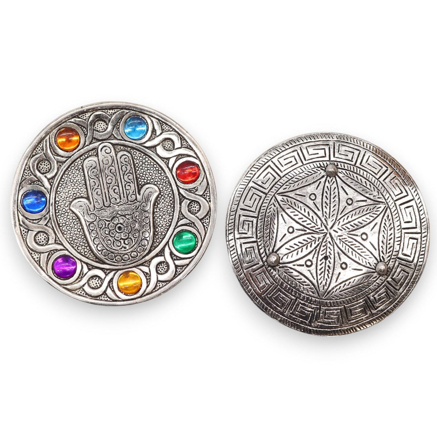 Zeven Chakra Hamsa Wierookhouder 11,5cm