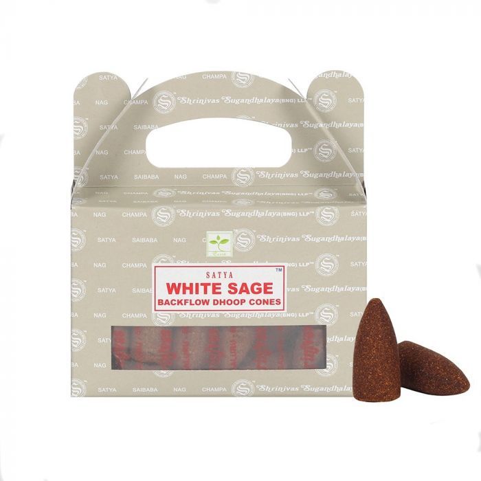 Satya Backflow Dhoop Kegels - Witte Salie (24 stuks)