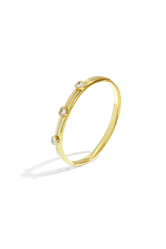 Armbanden van roestvrij staal met hart, casual, dagelijks, eenvoudig, serie, damessieraden