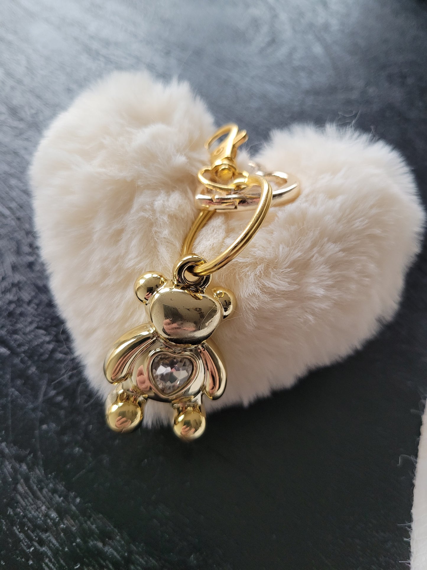 Liefdevolle sleutelhanger 💜 wit
