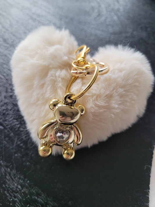 Liefdevolle sleutelhanger 💜 wit